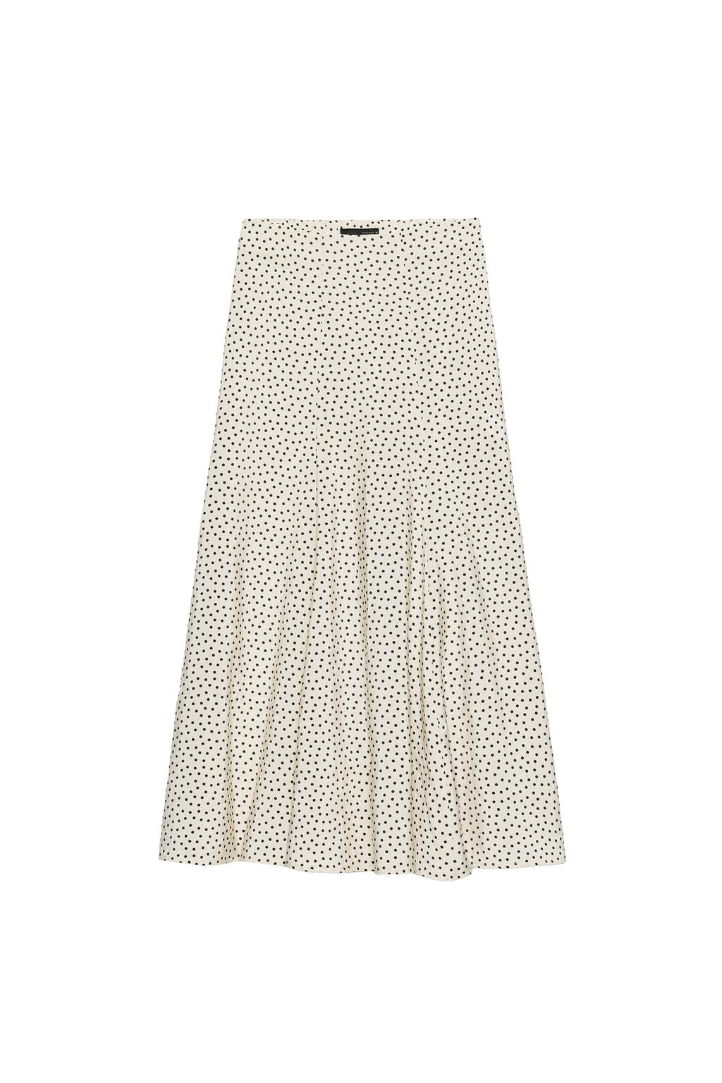 Fluid Polka Dot Midi Skirt